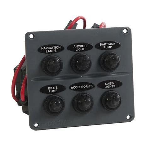 6 gang toggle switch panel